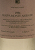 Grappa Monte Aribaldo 1986